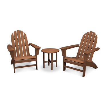 POLYWOOD Vineyard 3-Piece Adirondack Set - Teak